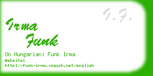 irma funk business card